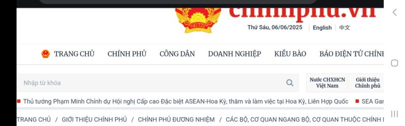 Government website of Vietnam providing land law information for real estate services in My Hanh